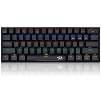 Tastatura gaming mecanica Redragon Lakshmi neagra iluminare Rainbow switch-uri rosii