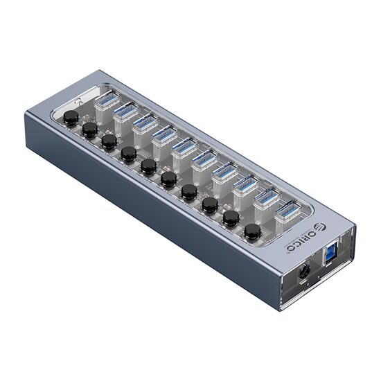 HUB USB Orico AT2U3-10AB USB 3.0 10 port-uri gri