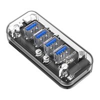 HUB USB Orico F4U-U3 USB 3.0 4 port-uri transparent
