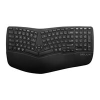 Tastatura bluetooth si wireless Delux GM902A neagra iluminare alba