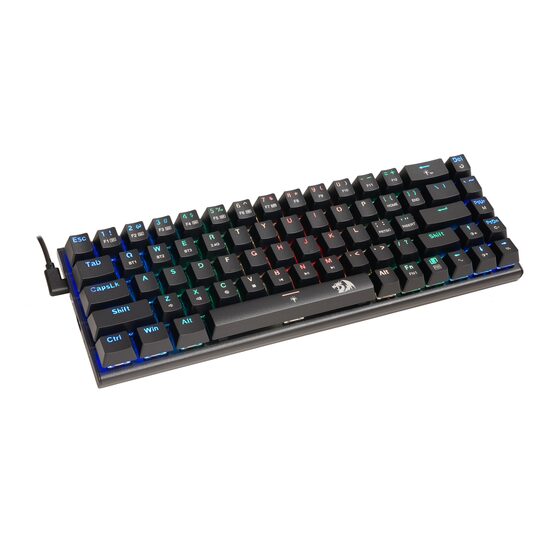 Tastatura gaming mecanica Bluetooth cu si fara fir Redragon Ryze PRO neagra iluminare RGB