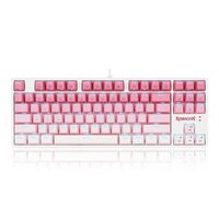 Tastatura gaming mecanica Redragon Cass iluminare RGB alba cu roz