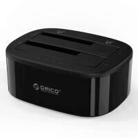 Docking station HDD Orico 6228US3-C USB 3.0 2 bay-uri 2.5/3.5” negru