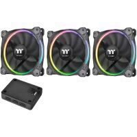 Ventilator Thermaltake Riing 12 RGB Radiator TT Premium Edition 120mm iluminare RGB set 3 ventilatoare