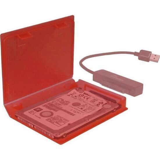 Cutie protectie hard disk Inter-Tech KP001A 2.5 inch rosie