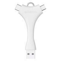 Adaptor Orico C1 USB 2.0 Type-A tata - USB Type-C/USB Micro-B alb