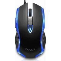 Mouse Delux M556 negru cu albastru