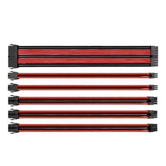 Cabluri extensie Thermaltake TtMod Mesh-uite negru cu rosu
