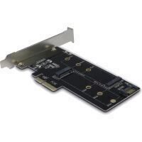 Adaptor PCI-express Inter-Tech Argus KT015 PCIe x4 catre M.2 PCIe/SATA SSD