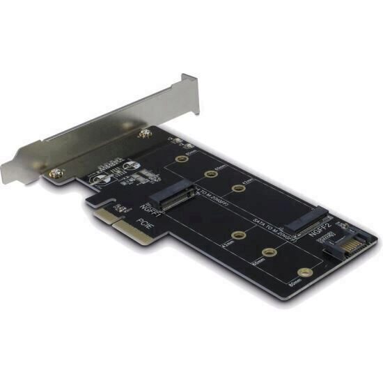 Adaptor PCI-express Inter-Tech Argus KT015 PCIe x4 catre M.2 PCIe/SATA SSD