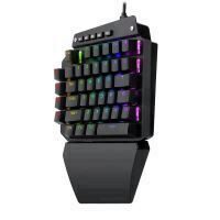 Tastatura gaming One-hand Redragon Ida neagra iluminare RGB			