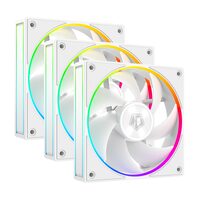 Set 3 ventilatoare ID-Cooling AF-127 120mm albe iluminare aRGB