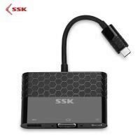 Adaptor SSK SHU-C025 USB 3.0 Type-C catre VGA/USB Type-C/USB Type-A