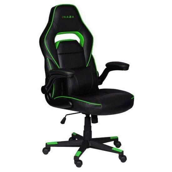 Scaun gaming Inaza Interceptor negru cu verde