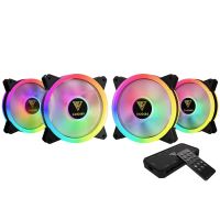 Set 4 ventilatoare Gamdias Aeolus M2 1204R 120mm iluminare RGB