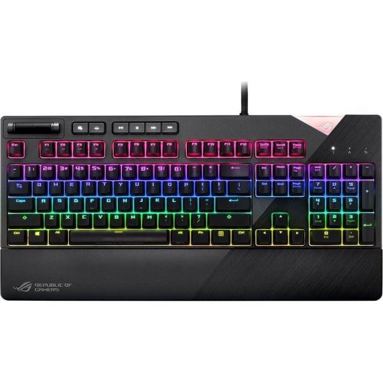 Tastatura mecanica gaming ASUS ROG Strix Flare Cherry MX Brown RGB neagra