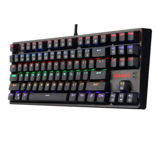 Tastatura gaming mecanica Redragon Daksa neagra iluminare rainbow			