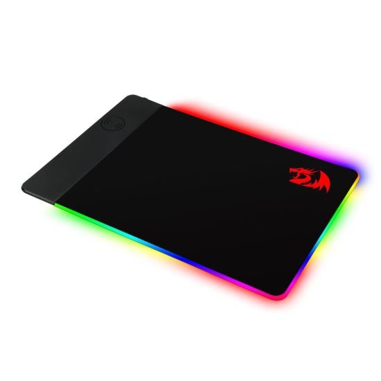 Mousepad gaming Redragon P025 negru iluminare RGB si incarcare wireless