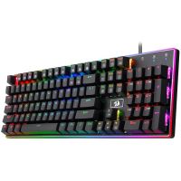 Tastatura gaming mecanica Redragon Ratri iluminare RGB neagra switch-uri albastre