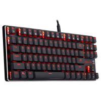 Tastatura gaming mecanica wireless Redragon Mahoraga neagra iluminare rosie switch-uri rosii
