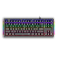 Tastatura gaming mecanica T-Dagger Bali neagra iluminare rainbow switch-uri albastre