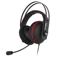 Casti gaming ASUS TUF H7 negre cu rosu