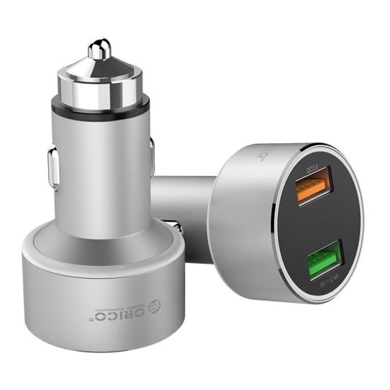 Incarcator auto Orico UPC-Q2 30W argintiu