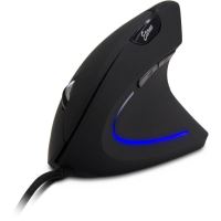Mouse vertical Inter-Tech Eterno KM-206R negru pentru dreptaci