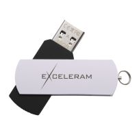 Memorie USB Exceleram USB 2.0 32GB P2 alb cu negru