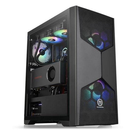 Carcasa Thermaltake Commander G31 Tempered Glass neagra iluminare aRGB