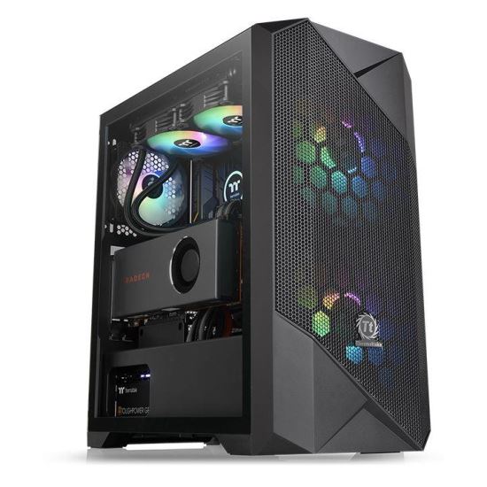 Carcasa Thermaltake Commander G33 Tempered Glass neagra iluminare aRGB