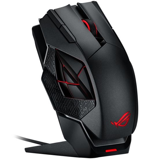 Mouse gaming wireless si cu fir ASUS ROG Spatha negru