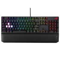 Tastatura gaming mecanica ASUS ROG Strix Scope Deluxe switch-uri Cherry MX Red neagra iluminare RGB