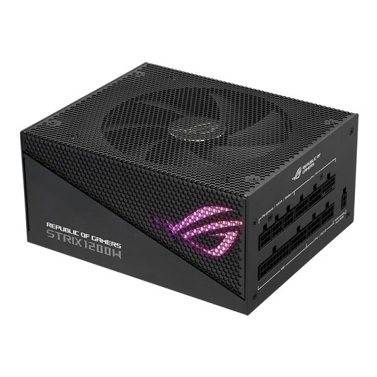Sursa full modulara ASUS ROG Strix 1200W Aura Edition neagra iluminare aRGB