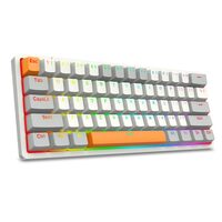 Tastatura gaming mecanica Redragon Akali gri iluminare RGB switch-uri rosii