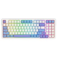 Tastatura gaming mecanica Bluetooth cu fir si wireless Redragon Gloria Pro alba iluminare RGB