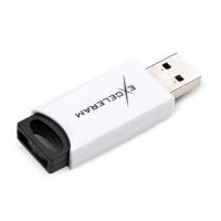 Memorie USB Exceleram USB 2.0 64GB H2 alb cu negru