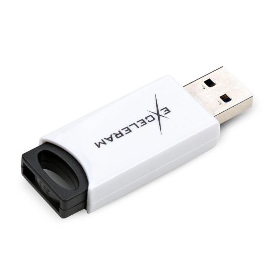 Memorie USB Exceleram USB 2.0 64GB H2 alb cu negru