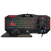 Kit gaming Gamdias Poseidon M2 iluminare RGB negru