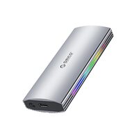 Rack SSD Orico M2R2-G2 USB3.1 GEN2 NVMe M.2 gri iluminare RGB