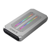 Rack SSD Orico M2R1-G2 USB3.2 GEN2 NVMe M.2 gri iluminare RGB