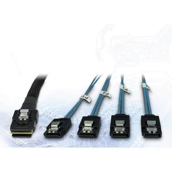 Adaptor Inter-Tech SATA -> SAS (SFF-8087 connector) Cross-Over