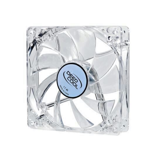 Ventilator Deepcool Xfan 120L/W transparent 120mm cu iluminare alba