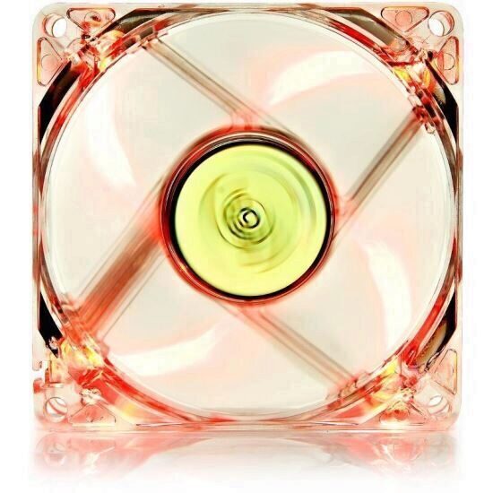 Ventilator Deepcool Xfan 80L/R transparent 80mm cu iluminare rosie