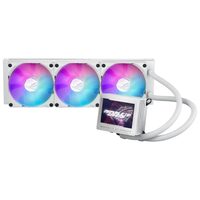 Cooler procesor cu lichid ASUS ROG Ryujin III 360 alb iluminare aRGB cu display