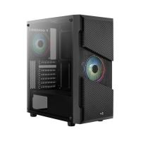 Carcasa Aerocool Menace Saturn iluminare RGB neagra