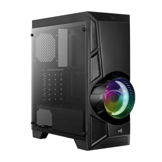 Carcasa Aerocool AeroEngine iluminata RGB neagra