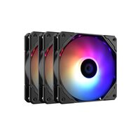 Set 3 ventilatoare ID-Cooling TF-12025 Pro 120mm negru iluminare aRGB