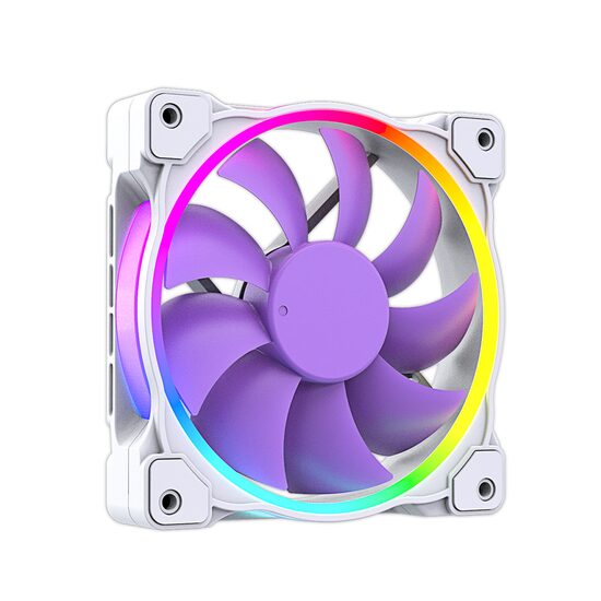 Ventilator ID-Cooling PN-21 120mm alb cu mov iluminare aRGB