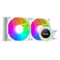 Cooler procesor cu lichid cu display ID-Cooling SL240 XE alb iluminare aRGB